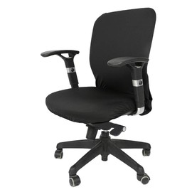 Pwshymi Office Chair Cover, Stretch Large Chair Slipcover Rotating Swivel Chair Protective Covers for Office Computer Chairs (Black)