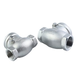 BVAKEIDZE Stainless Steel Wire Mouth Horizontal Non-Return Valve 304 Stainless Steel Female Thread Swing Check Valve 1/2 Quot; 3/4 Quot; 1 Quot; 1-1/4 Quot;1Pcs(2 Inch)
