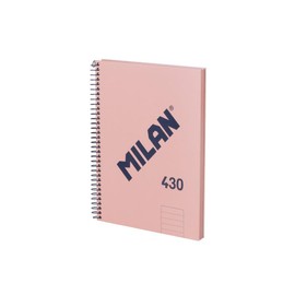 MILAN® A5 Hardcover Notebook - 7mm Lined Paper - 80 Sheets 95gsm - 430 Collection - Pink