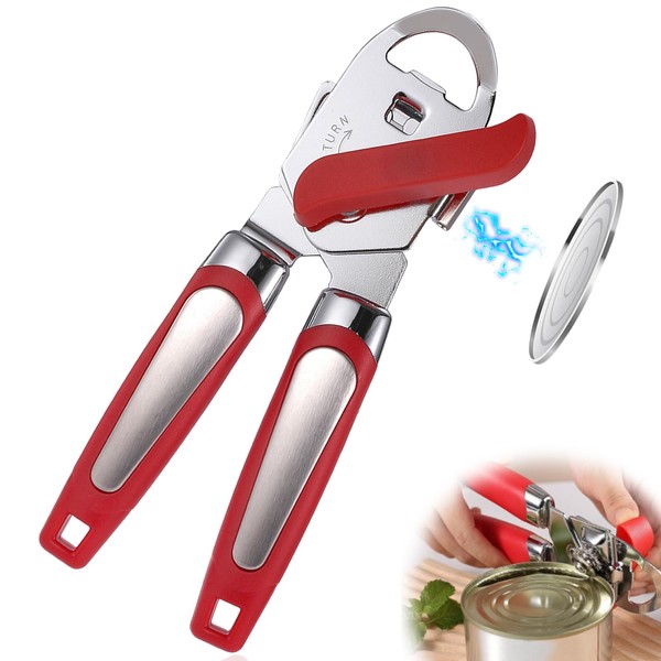 Tin Opener with Magnet, 3-in-1 Multifunctional Can Opener Heavy Duty