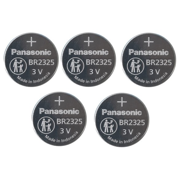5 X Br2325 Panasonic 3 Volt Lithium Coin Cell Battery (Cr2325)