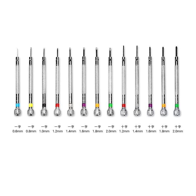 13 Pcs Micro Precision Watch Screwdriver, BetterJonny 0.6-2.0 mm,1.2-2.0mm Precision
