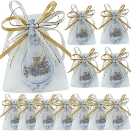 WE First Communion Keychain Nail Clipper and Bottle Opener Party Favors Recuerdos para Primera Comunion (12 PCS) Gift for Guest with organza decorated bags Baby Boys and Girls/ Niña Niño (gol)