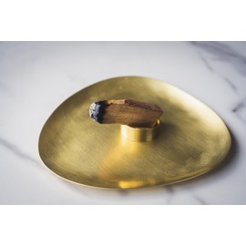 [Handmade by Artisans One by One] #Divina Brass Palo Santo Plate Incense Burner Incense Holder Metalwork Incense Holder