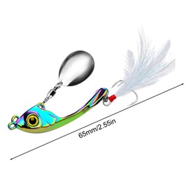 5 Piece Jig Spinner Set, Fishing Lure Set 15 g, Pike Bait Blinker Fishing, Trout Bait, Fishing Accessories with Treble Hooks, Lead Head Spinner for Perch, Zander, Chub Wobbler