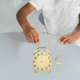 Perfeclan Montessori Busy Board DIY Material Wooden Busy Board Clock Interactive Fine Motor Skills Early Educational Toy for Preschool