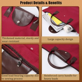 Sicheii Reusable Grocery Shopping Bags with Zipper, Foldable Work Tote Handbag, Oxford Cloth Weekender Bags for Women Travel Carry on, Book Sports Gym Bag for Beach Overnight (Green)