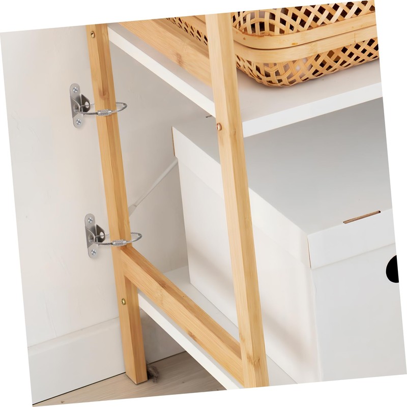 Totority 6sets Tip Furniture Anchors Wall-Mount Safety Straps for Proofing