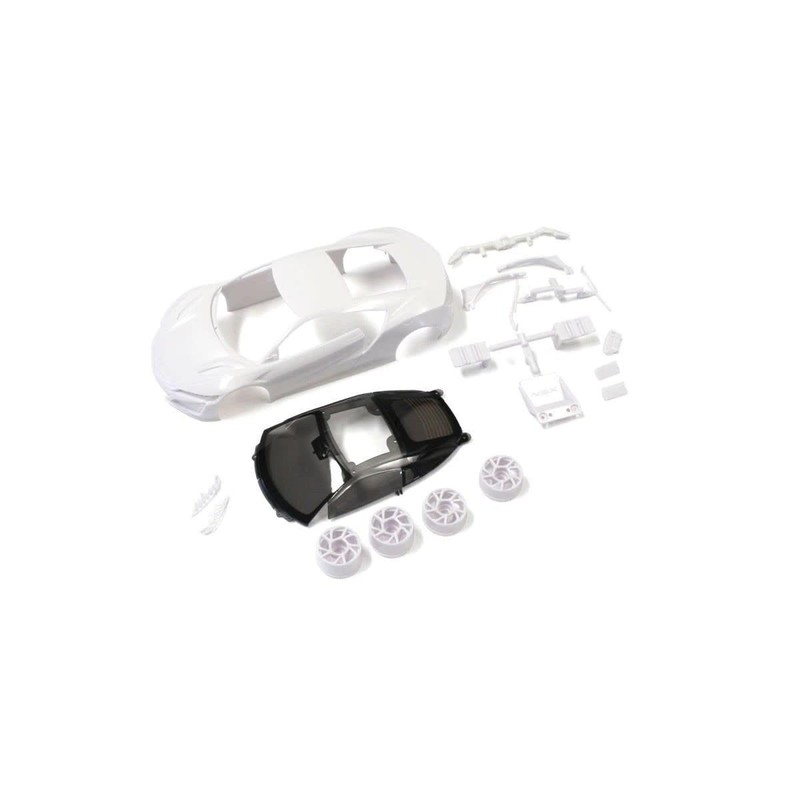 Kyosho Minute Unpainted White Body/White Body Set (with Wheels) Honda