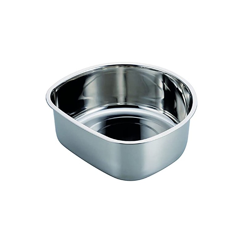 Pearl Metal D-Shaped Washtub 11.8 inches (30 cm) Stainless Steel