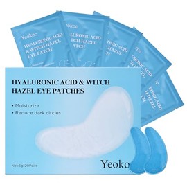Yeokoe Parches Para Debajo De Los Ojos Para Ojeras, Ojos Hinchados, 20 Pares De Mascarillas Faciales Para El Cuidado De La Piel Con Ácido Hialurónico 