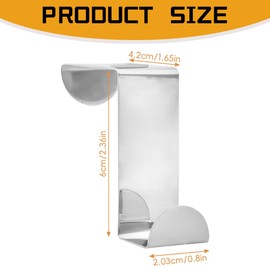 Lotsdonxia 4 PCS Stainless Steel Door Hooks – Heavy-Duty 3KG No-Drill Hooks for Bags, Coats & Towels | Rustproof Wardrobe, Cabinet & Cupboard Organiser (Silver)