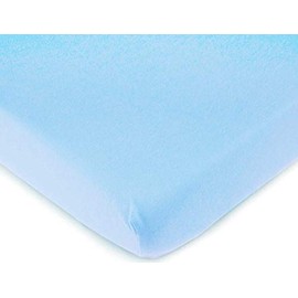 SheetWorld Fitted Pack N Play Playard Sheet Compatible with Chicco Tot Quad Portable Square Playpen 37 x 37 inches, 100% Cotton Jersey, Hypoallergenic, Butter Soft, Organic Baby Blue, Made in USA