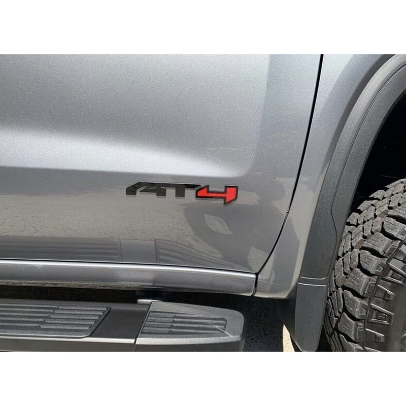 3pack 2019-2025 AT4 Emblems Sierra 3D Badge NamePlate Decal with