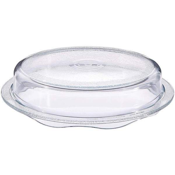 Cuchina Safe 2-in-1 Cover ‘n Cook Vented Glass Microwave Plate Cover and Baking Dish; Easy to Grip for Baking and Serving
