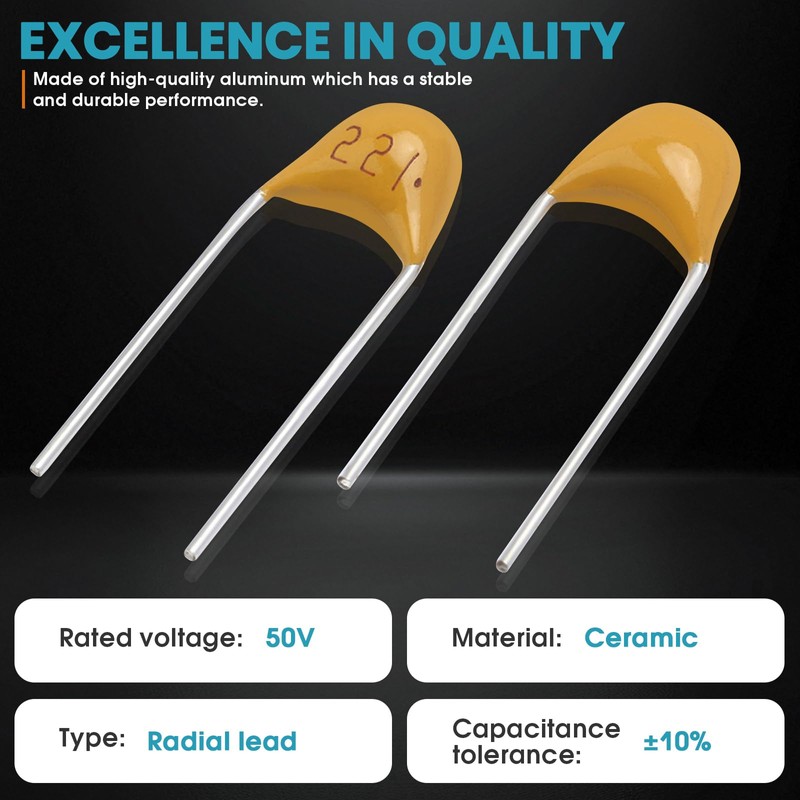 DNGH Ceramic Capacitor Set 24 Value 720 Pieces Capacitors Assortment