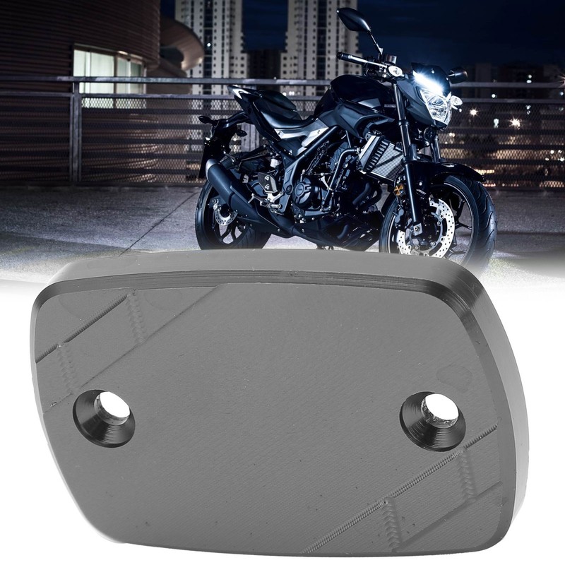 Front Brake Fluid Reservoir Cover Cap Replacement for Yamaha YZF-R3/YZF-R25/MT-03/MT-25(Black