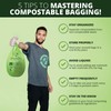 Simply Bio 1.6 Gallon Compostable Trash Bags Drawstring, Heavy Duty