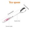 YOLIFE 6 Pcs Stainless Steel with Ceramic Handle Tea Spoons,