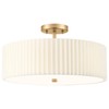 Audickic Gold Semi Flush Mount Ceiling Lights, 4-Light 18" Ceiling