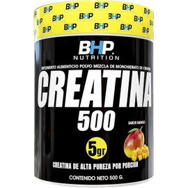 ⚡ Creatina Ultra Monoh ⚡Creatina Ultra Monohidratada Sabor Mango | Nutrición BHP | 500 gramos | Rendimiento Deportivo y Energía Muscular | Suplemento en Polvo 🍑