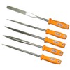 5Pcs Diamond Needle File Set, Professional Metal Files with Rubber