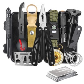 Suvival Kits 14 in 1, Gifts for Men Dad Him Christmas, Stocking Stuffers for Men, Survival Gear and Equipment, Cool Unique Fishing Hunting Birthday Gift for Husband Teen Boy Boyfriend Women