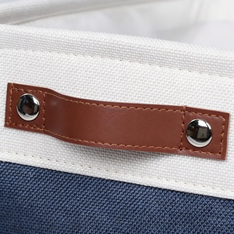 Univivi Fabric Storage Baskets with Hard Bottom 4 Pack 13