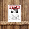 Shawprint BEWARE OF THE DOG METAL TIN GATE SIGN BRITISH