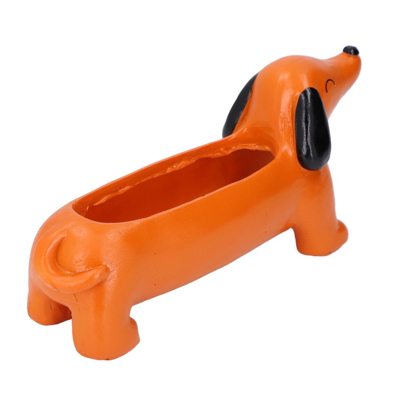 Dachshund Succulent Pot Adorable Efficient Drainage Versatile Lightweight Resin Dog