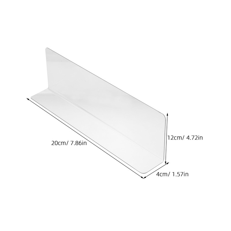 Lurrose Set of 20 Clear Plastic L Shaped Shelf Dividers