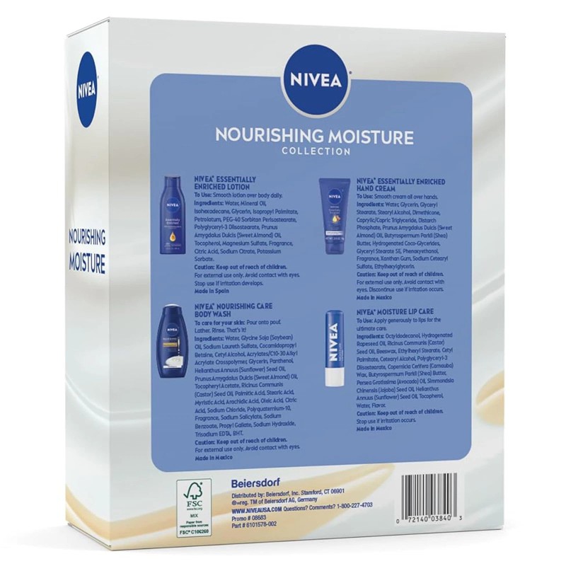 NIVEA 4 Piece Skin Care Gift Set for Women Perfect