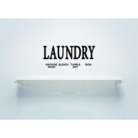 Laundry Machine Bleach Sign Vinyl Wall Decal for Home - Dirty Bleach Suds Fold Sort Bubbles Cute Wall Décor Bedroom Living Room Entry - Removable High Tact - Size: 20 in x 40 in