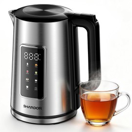 SHARDOR Electric Kettle 1.7L Stainless Steel, One Touch Start, Auto Shut-Off