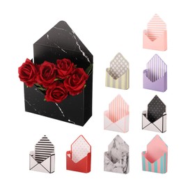 PATIKIL Florist Bouquet Envelope Boxes, 10 Packs Flower Arrangement Box Packaging Gift Paper Boxes for Wedding, Party, Birthday, Mother's Day, Black/Purple/Blue/Pink/White/Red/Beige