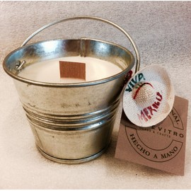 2 Velas Grande y Extra Grande Citronela en Baldes Cubetas Galvanizada Originales Monte Vitro