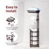 Toilet Paper Holder Stand Tissue Paper Roll Dispenser with Shelf