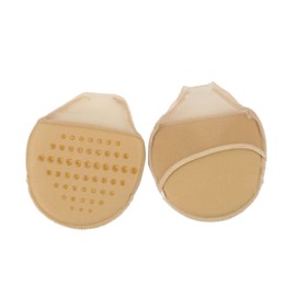 PACKOVE 1 Pair Khaki Half Insoles for High Heeled Shoes Invisible Forefoot Cushions Soft Sponge Pads for Blisters and Pressure Relief Comfortable Shoe Protectors