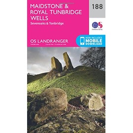 Maidstone & Royal Tunbridge Wells Map | Sevenoaks & Tonbridge | Ordnance Survey | OS Landranger Map 188 | England | Walks | Cycling | Days Out | Maps | Adventure