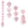 Nupuyai 30cm Quartz Rose Heart Hanging Ornament for Car Window