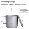 Boundless Voyage Outdoor 1100 ml Titanium Pot with Lid Folding