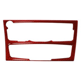 TUCKBOLD Navigation CD Panel Air Outlet Cover Sticker for A4 B8 A5 S5 2009-2016 Centre Console Interior Trim Decal Decoration Accessories Carbon Fiber Red