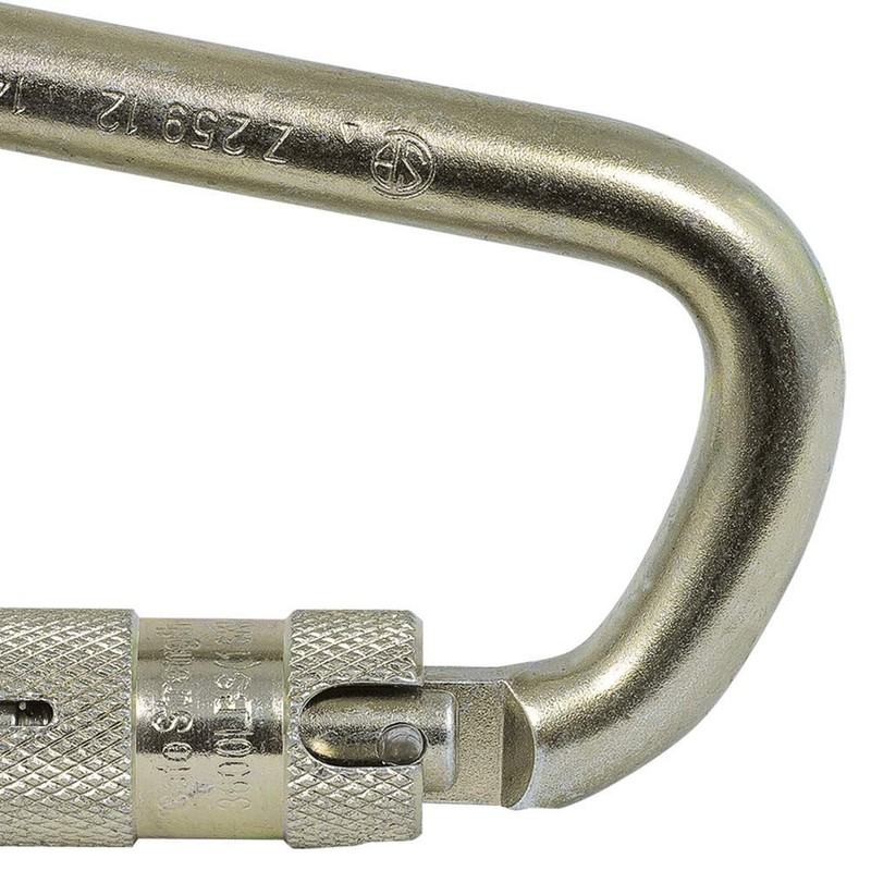 PeakWorks V860120 Carabiners, Zinc Plated Steel, 1" Gate Openning