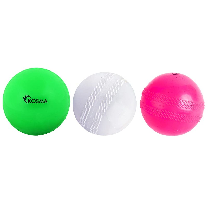 Kosma Pack of 3 Windball Cricket Ball | Indoor &