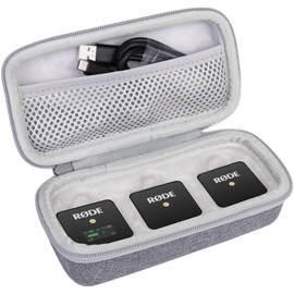 Aenllosi Hard Case Compatible with RØDE - Rode Wireless ME/GO II 2 Microphone System (Grey,Case Only)