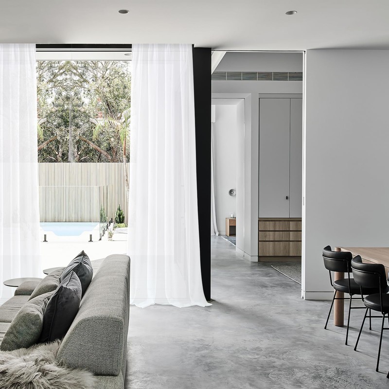 MRTREES Net Curtains for Windows 45 Inch Drop, White sheer