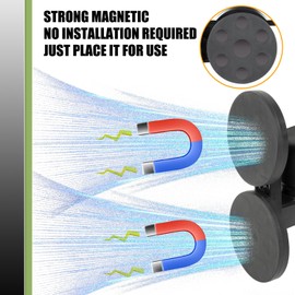 Tractor Side Mirrors, Strong Magnetic Mirror For Tractors, Forklifts, Small Dozers, Lawn Mower Compatible with John Deere, Kubota, Toyota