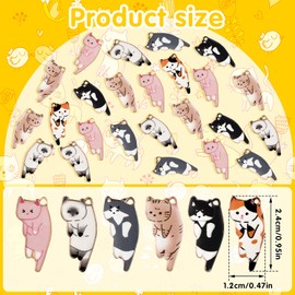 Prasacco Pack of 42 Enamel Charms, 6 Styles Enamel Cat Charms Enamel Pendant Animal Charm Pendant for DIY Jewellery Making Earring Necklace Bracelets Jewellery Pendants Craft Supplies, Alloy Steel