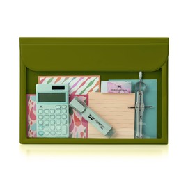 Mr. Pen Mr. Pen- File Folder, Olive Green, Plastic File Folders Letter Size, Document Folder, Clear Plastic Folders for Documents, Filing Folders, Plastic File Folder, Plastic Folder, Office Folders