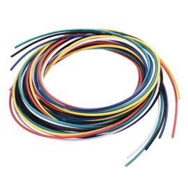 sourcing map 30 Gauge PVC Hookup Wire 1.5m/5ft 30AWG Flexible Electrical Wire UL1007 Tinned Copper Stranded 6 Color, 1mm Dia for Model Aircraft Electric Appliances Internal Connect